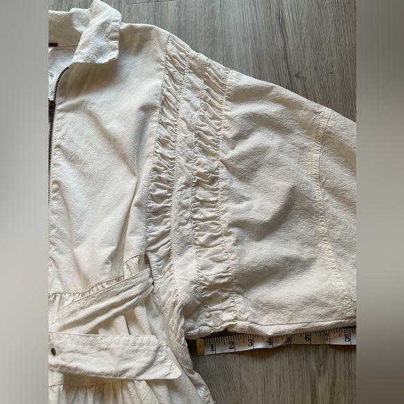 Free People Hampton Belted Ivory Mini Dress Size Medium - Picture 7 of 16
